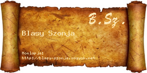 Blasy Szonja névjegykártya
